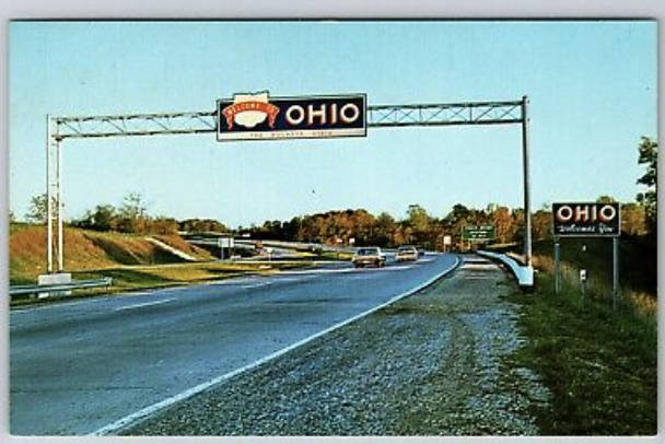 Highway sign saying 'Welcome to Ohio.'